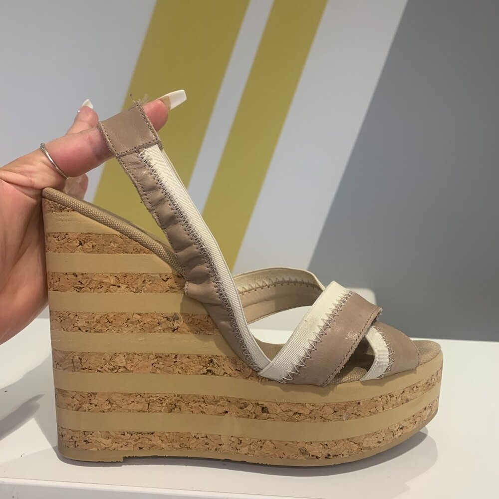 RAS Size 8 Nude Platform Wedge